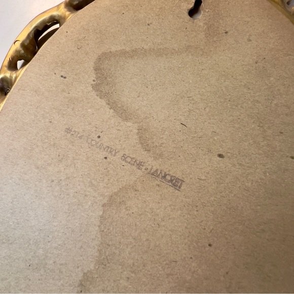 Vintage Victorian Lot 2pcs Bakalite Gilt Oval Ornate Pictures Frame Wall Decor - Picture 5 of 11